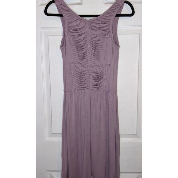 Kensie Purple Lavender Ruched Shirred Bodice Front Zipper Dress XS - Picture 14 of 15